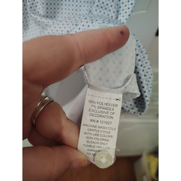 Johnnie O Polo Shirt Mens Large Blue Performance Golf Stretch UPF50 - Picture 3 of 8